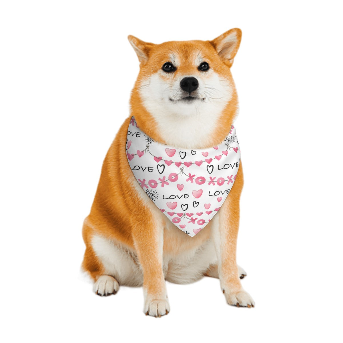 Pet Bandana Love and Hearts