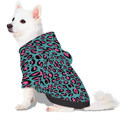 Pet Hoodie- Blue Leopard