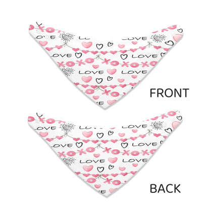 Pet Bandana Love and Hearts