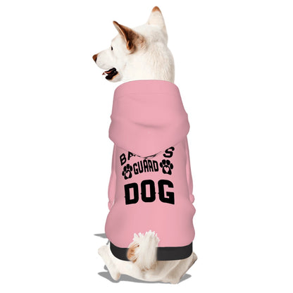 Pet Hoodie- Babies Guard Dog Pink