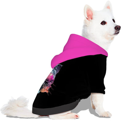 Pet Hoodie- Neon Cat Pink