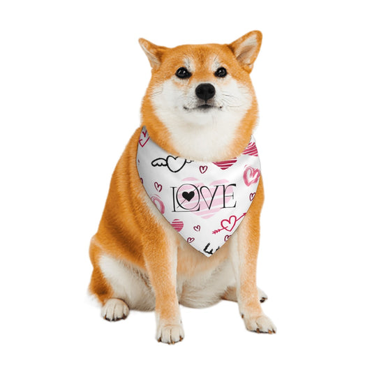 Pet Bandana Love and Valentines