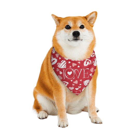 Pet Bandana Valentine Hearts