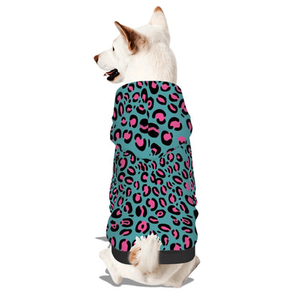 Pet Hoodie- Blue Leopard