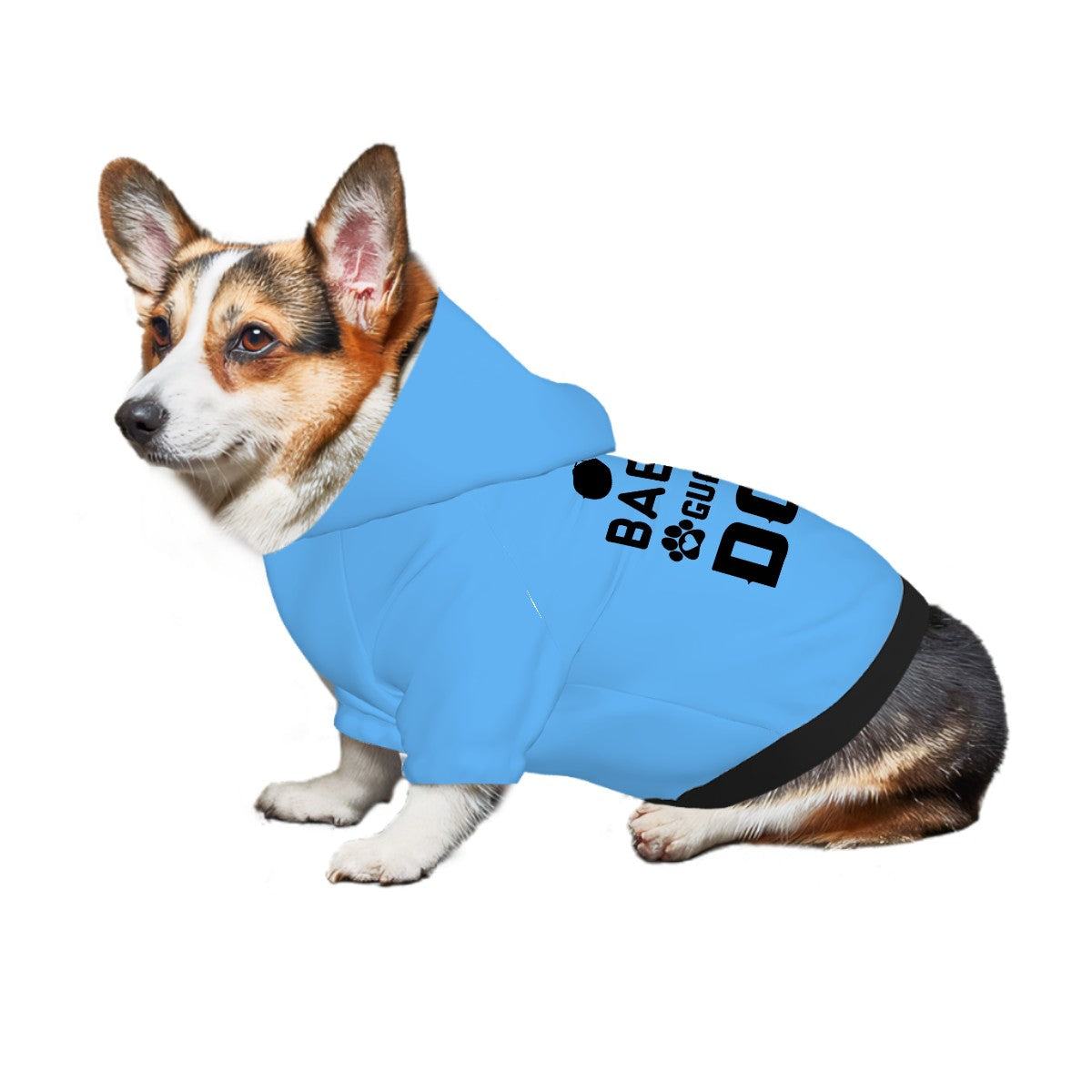 Pet Hoodie- Babies Guard Dog Blue