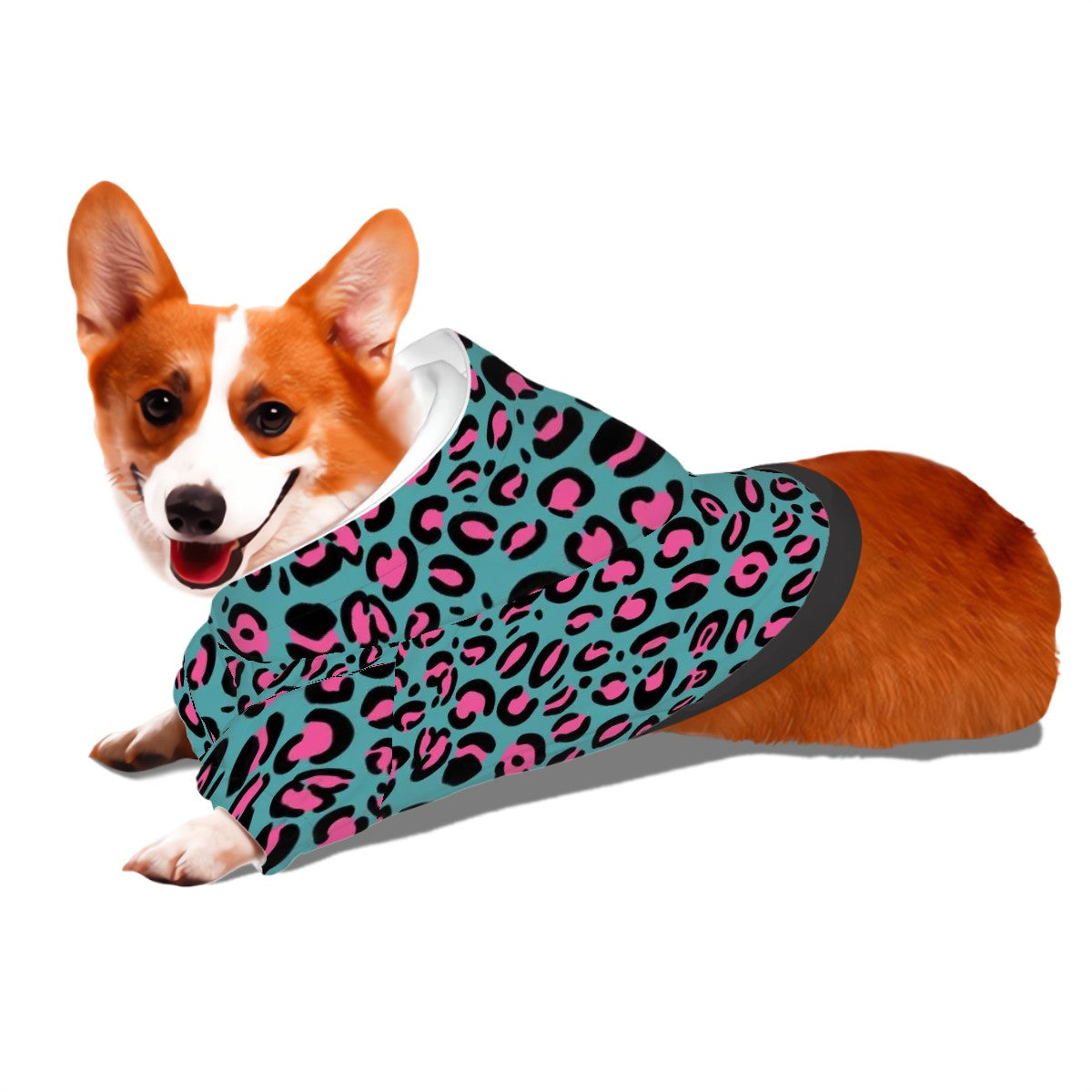 Pet Hoodie- Blue Leopard