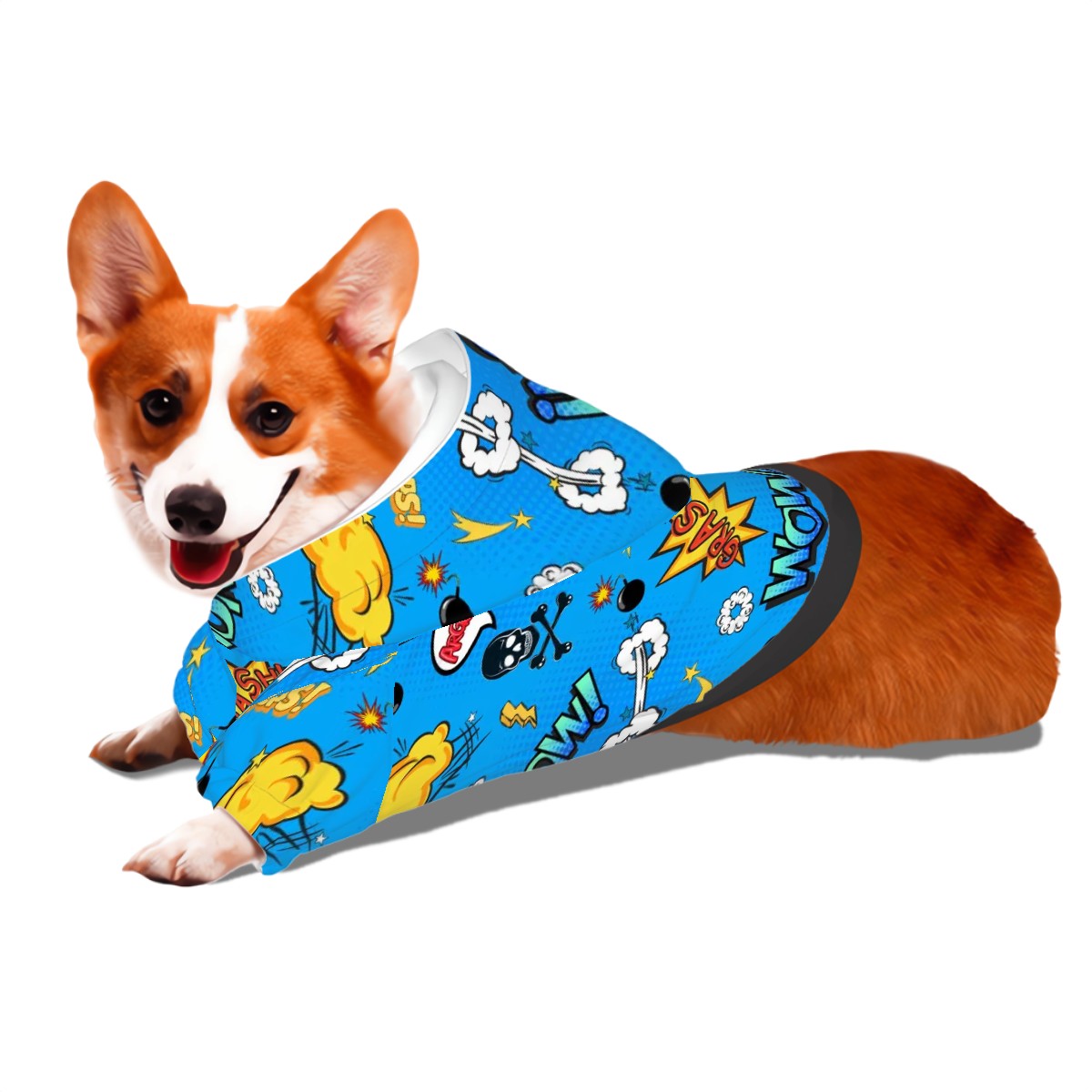 Pet Hoodie - Blue Comic