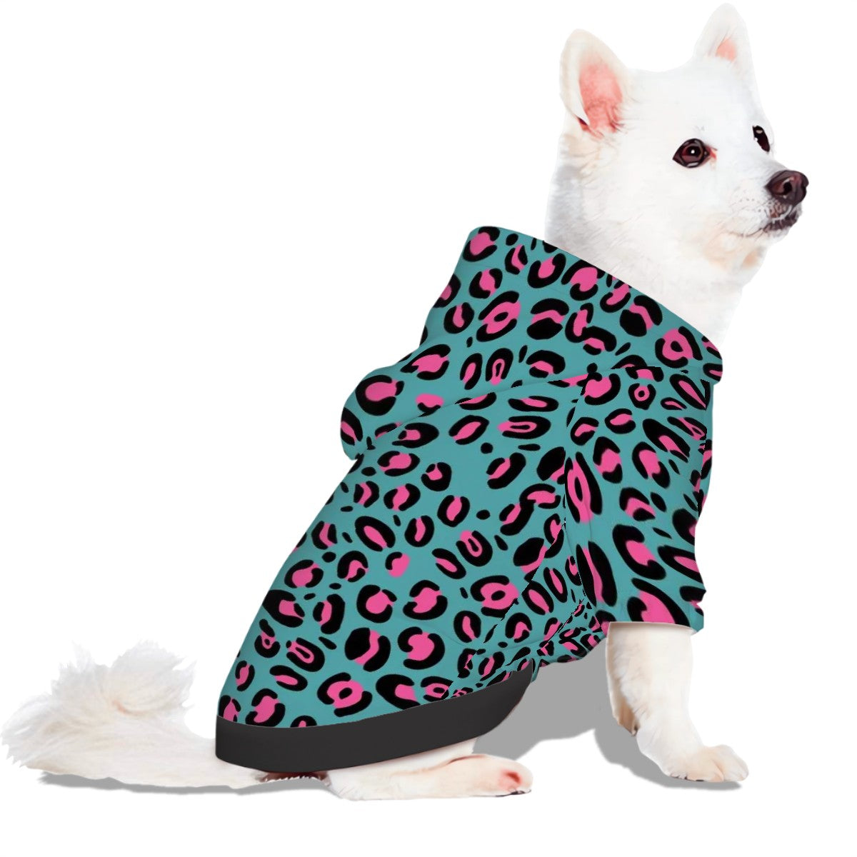 Pet Hoodie- Blue Leopard