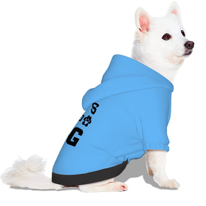 Pet Hoodie- Babies Guard Dog Blue