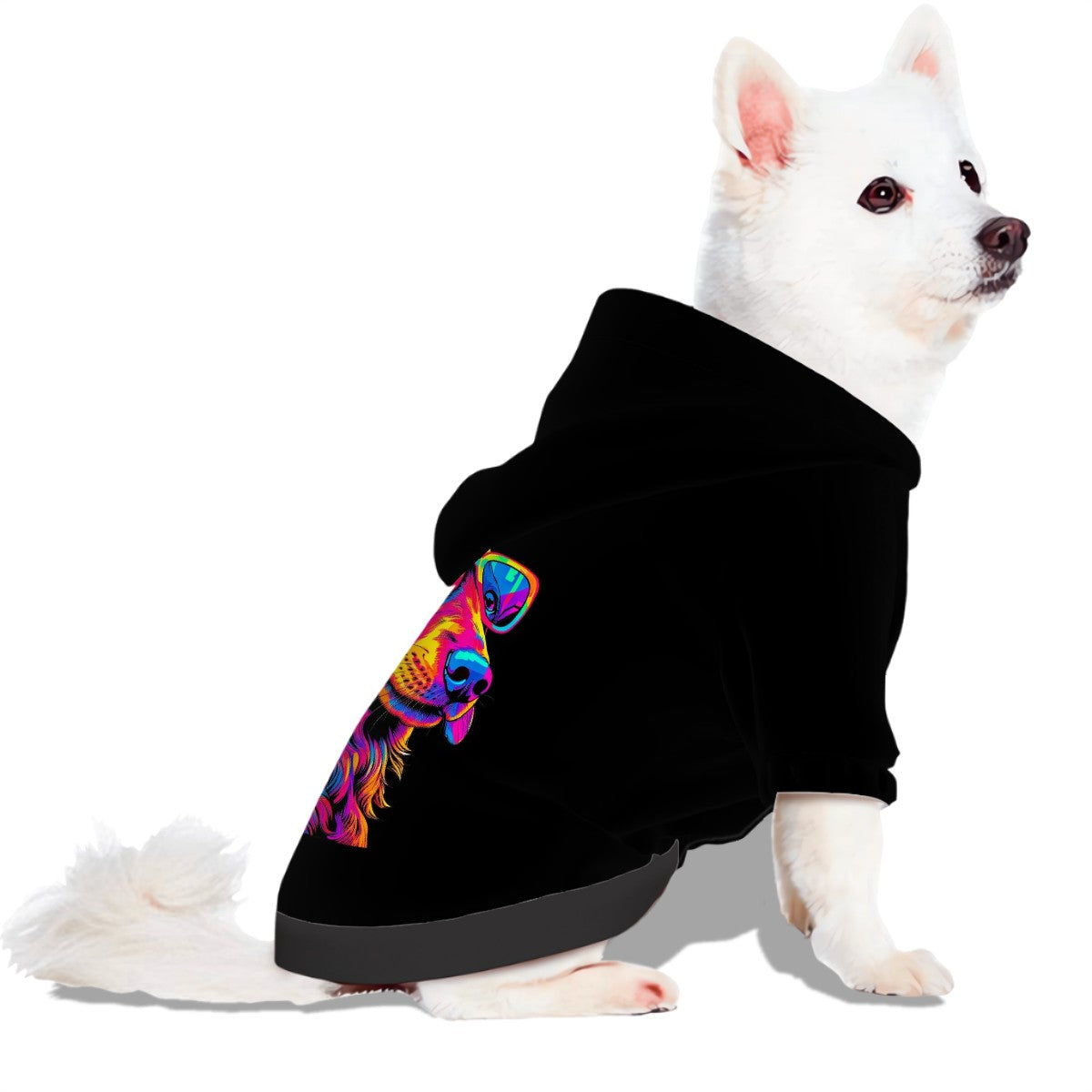 Pet Hoodie- Neon Dog